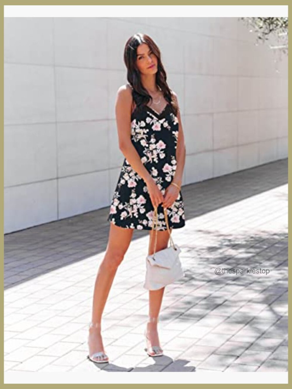 Rayon and Spandex Sleeveless Nightgown with Lace Detail - Picture 6 of 7